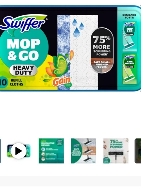 Swiffer Other - Swiffer Mop & Go Refill Cloths - Green, White, Black